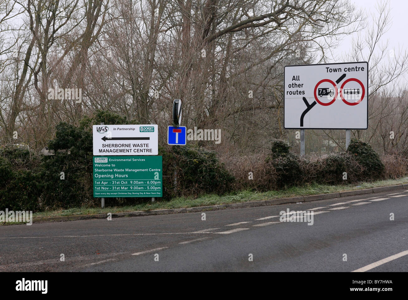 Wegweiser, die Erteilung von Anweisungen Sherborne Waste Management