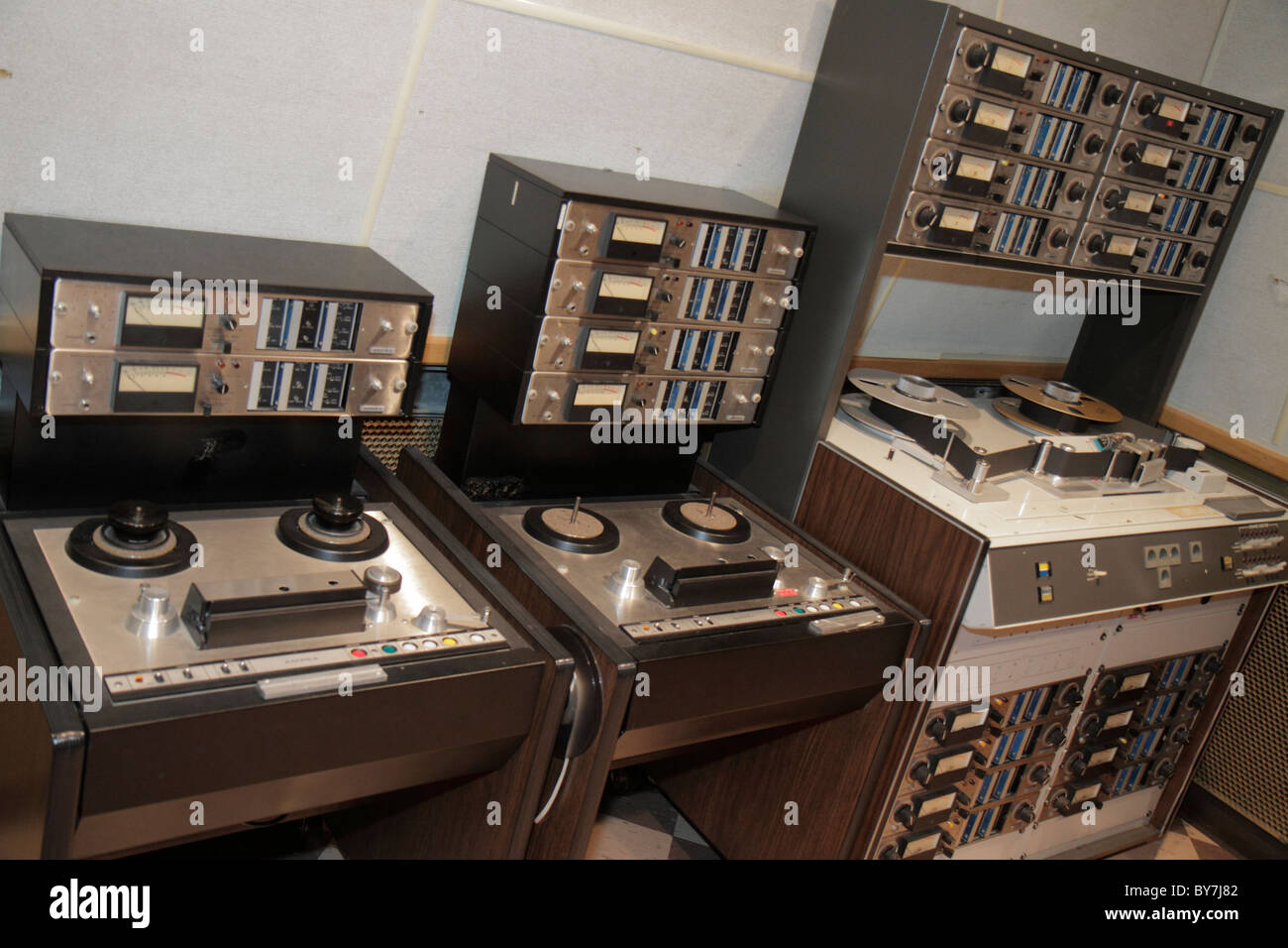 Tennessee Nashville, Country Music Hall of Fame & Museum, historische RCA Studio B-Tour, Musikindustrie, Aufnahme, Erhaltung, Ausstellungssammlung ausstellen Stockfoto