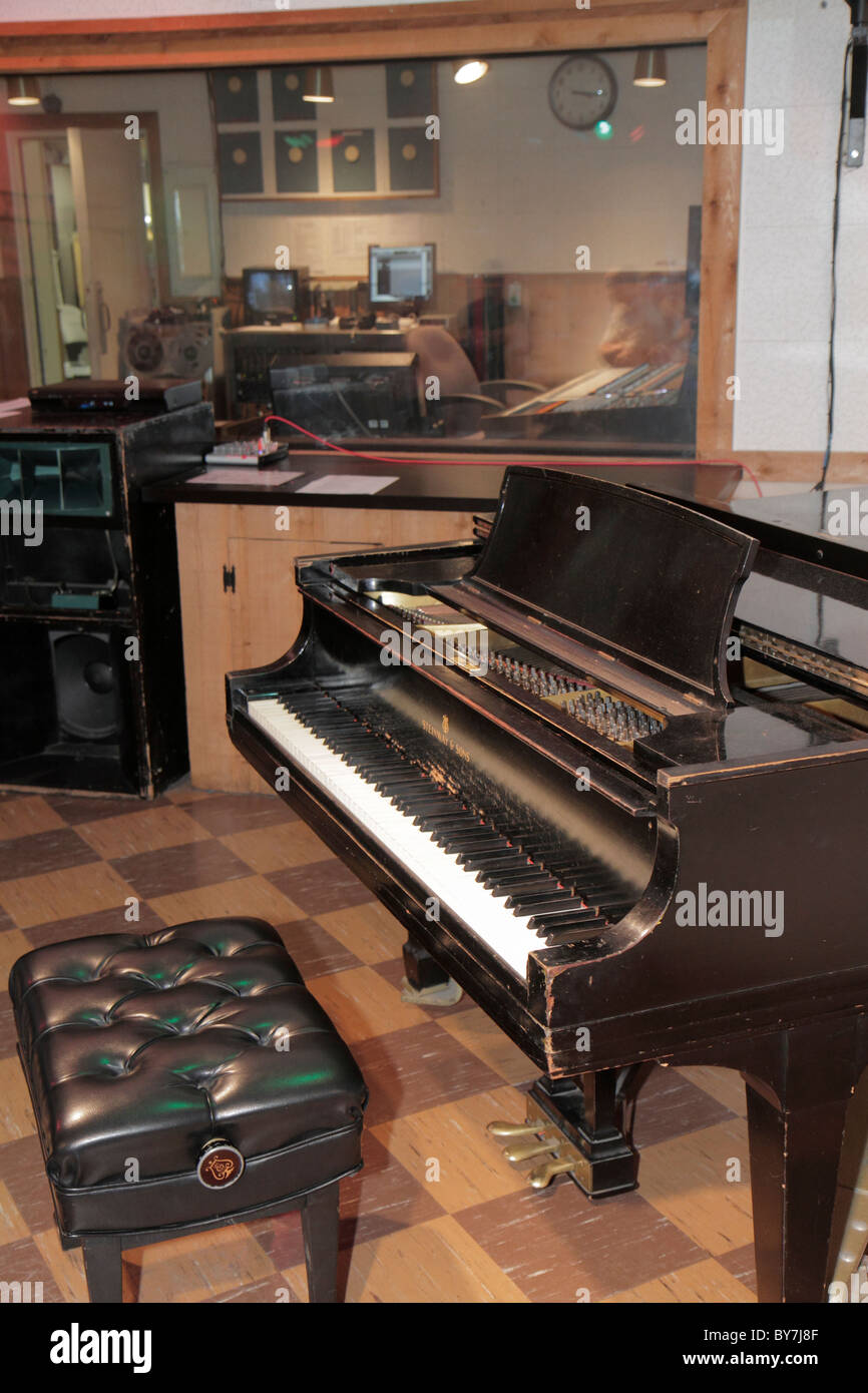 Tennessee Nashville, Country Music Hall of Fame & Museum, historische RCA Studio B-Tour, Musikindustrie, Aufnahme, Erhaltung, Ausstellungssammlung ausstellen Stockfoto