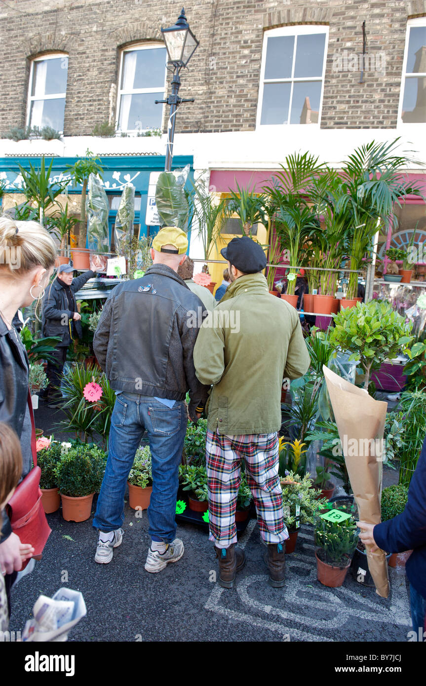 Columbia Road, Hackney, London Blumenmarkt Stockfoto