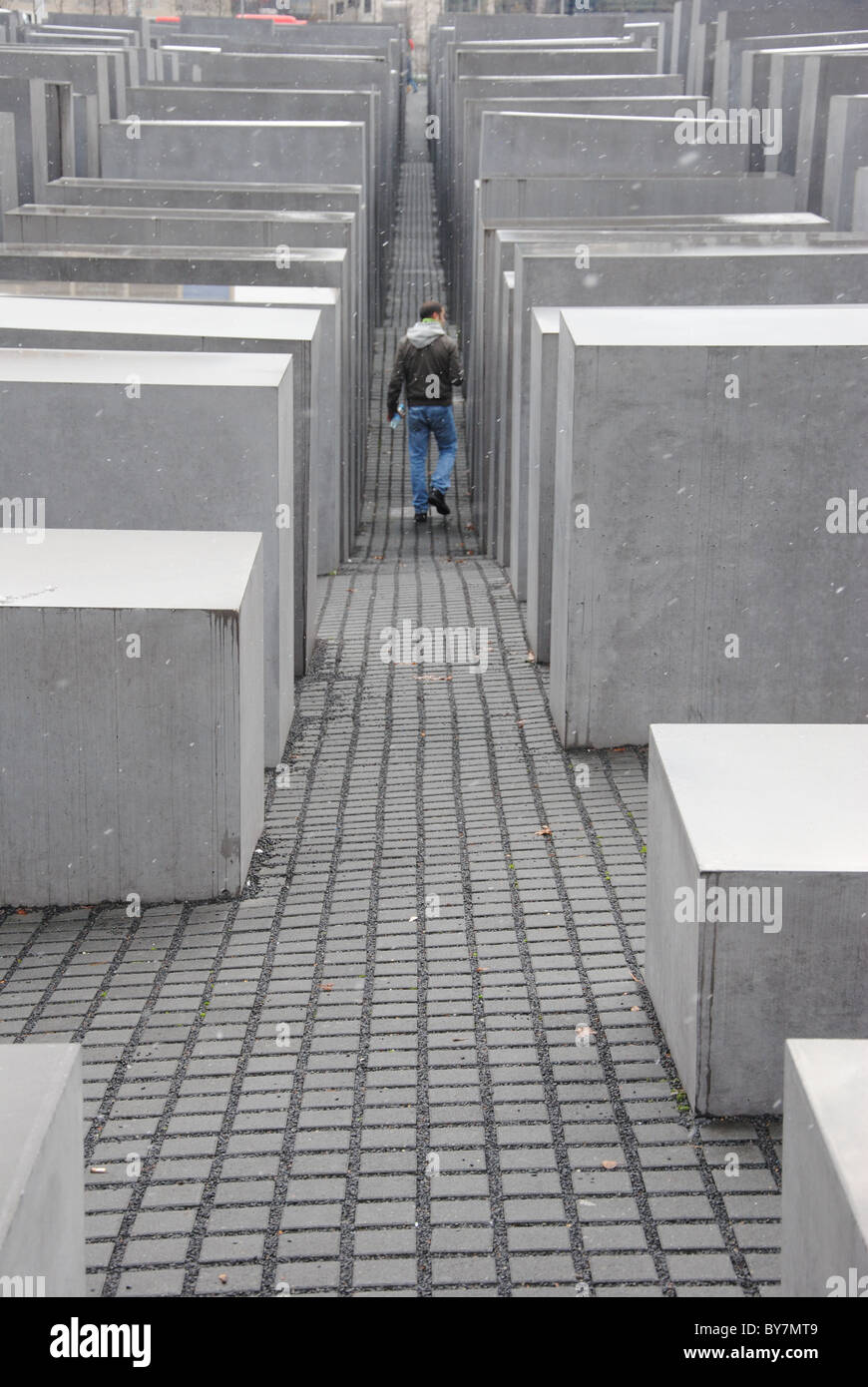 Holocaust Denkmal (Gedenkstätte) bestehend aus 2711 Spalten Stockfoto