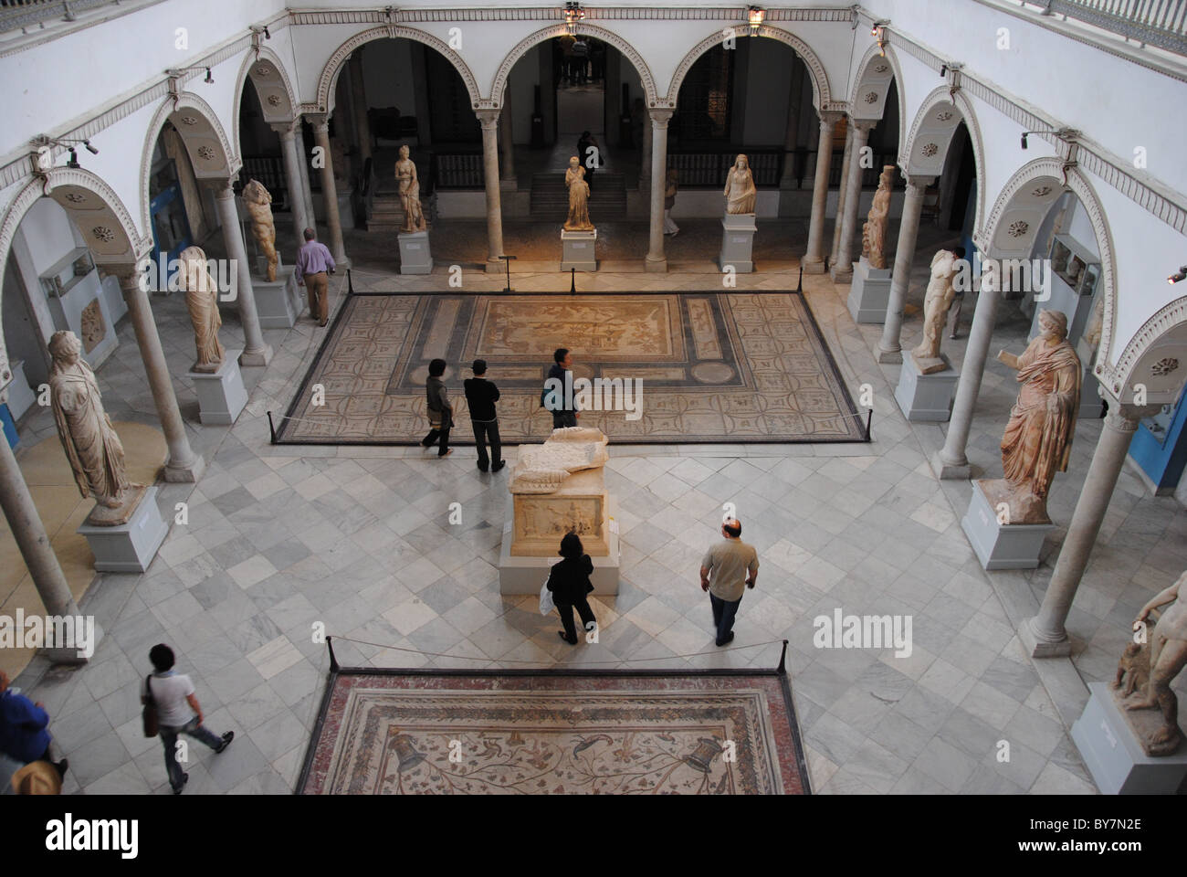 Innere des Bardo Museum, Tunis Stockfoto