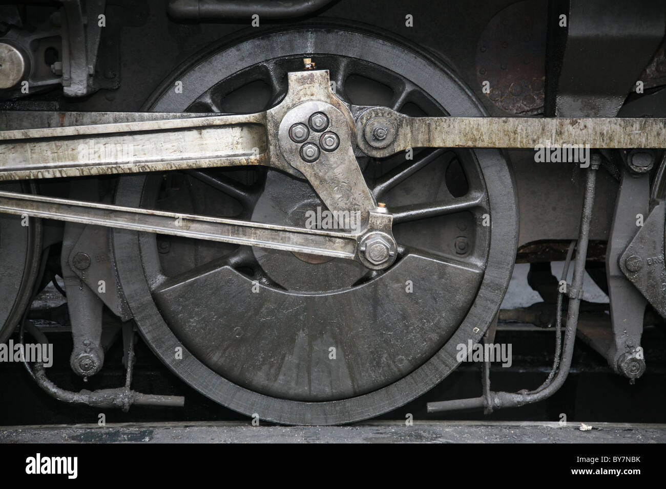 Dampf-Zug Räder große Hauptbahnhof loughborough Stockfoto