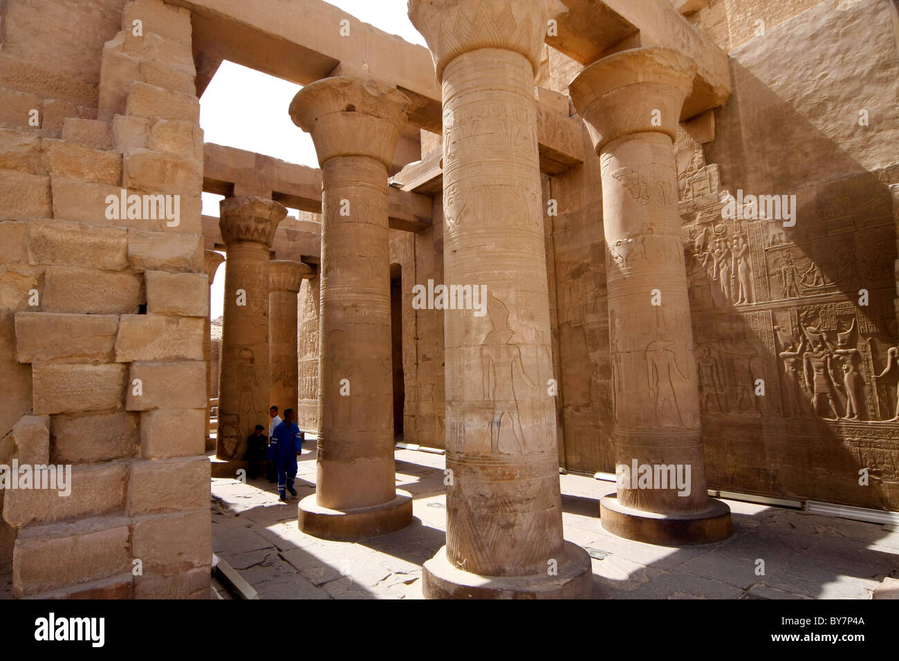 Der Tempel von Kom Ombo auf dem Nil, Ägypten, gewidmet dem Krokodilgott Sobek. Stockfoto