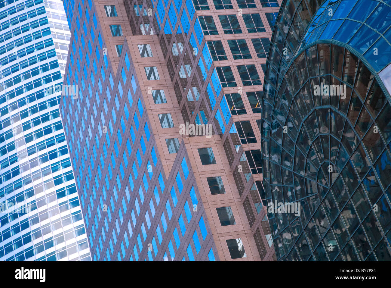 New York Glasbauten Stockfoto