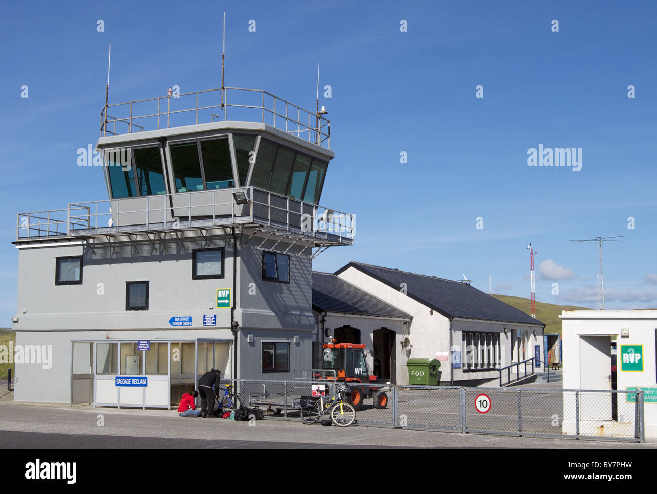 Barra Airport auf Isle of Barra, äußeren Hebriden, Schottland Stockfoto