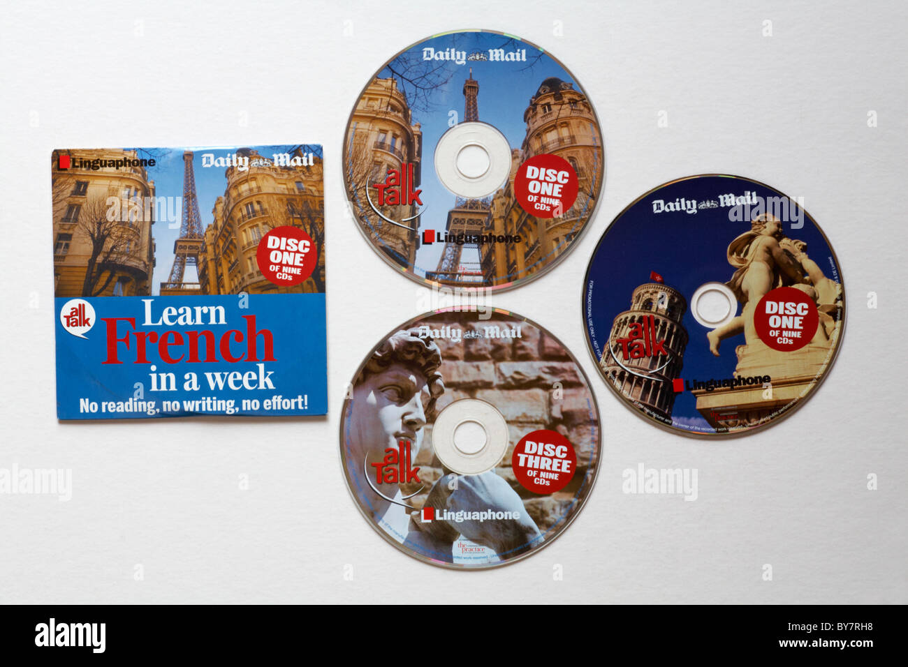 Auswahl von Linguaphone alle Scheiben geliefert von Daily Mail sprechen Stockfoto