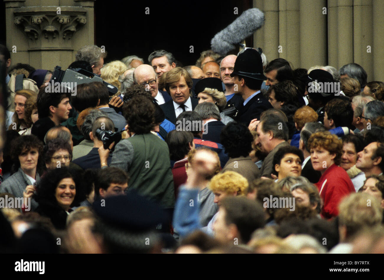 Schauspieler William Roache Alias Ken Barlow bei Pat Phoenix Beerdigung Stockfoto