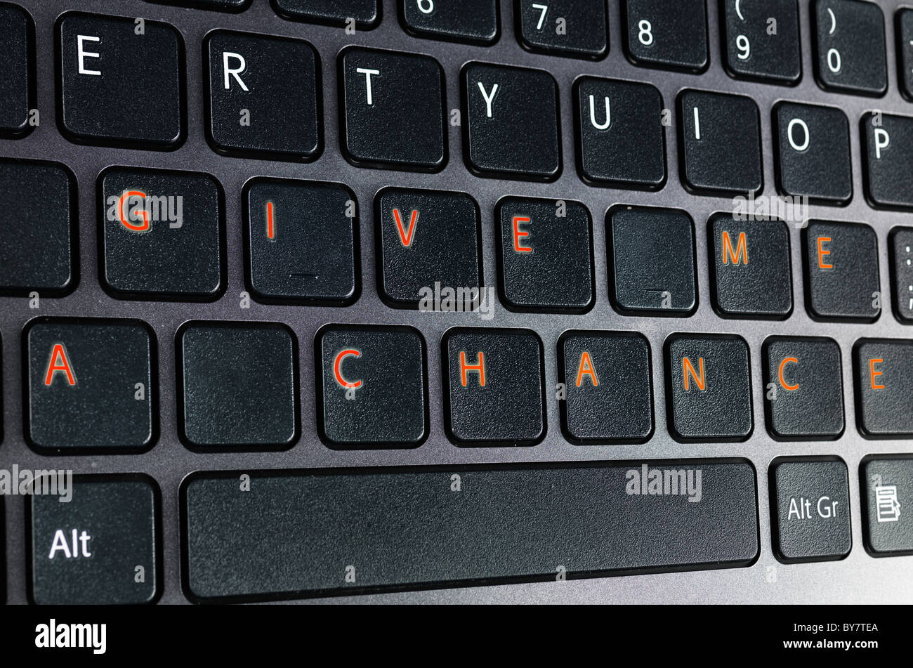 Lebens-Chancen-Tastatur Stockfoto