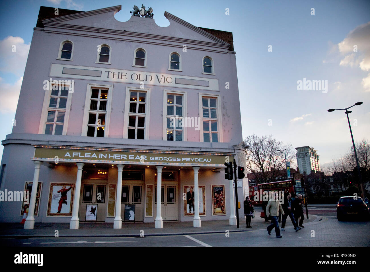 Exterieur des Old Vic Theatre auf den Schnitt in London. Stockfoto