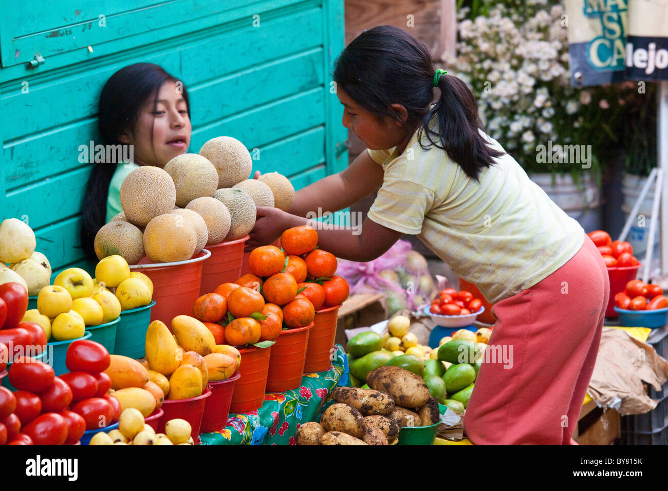 Mercado Municipal, San Cristobal de Las Casas (Jovel), Chiapas, Mexiko Stockfoto