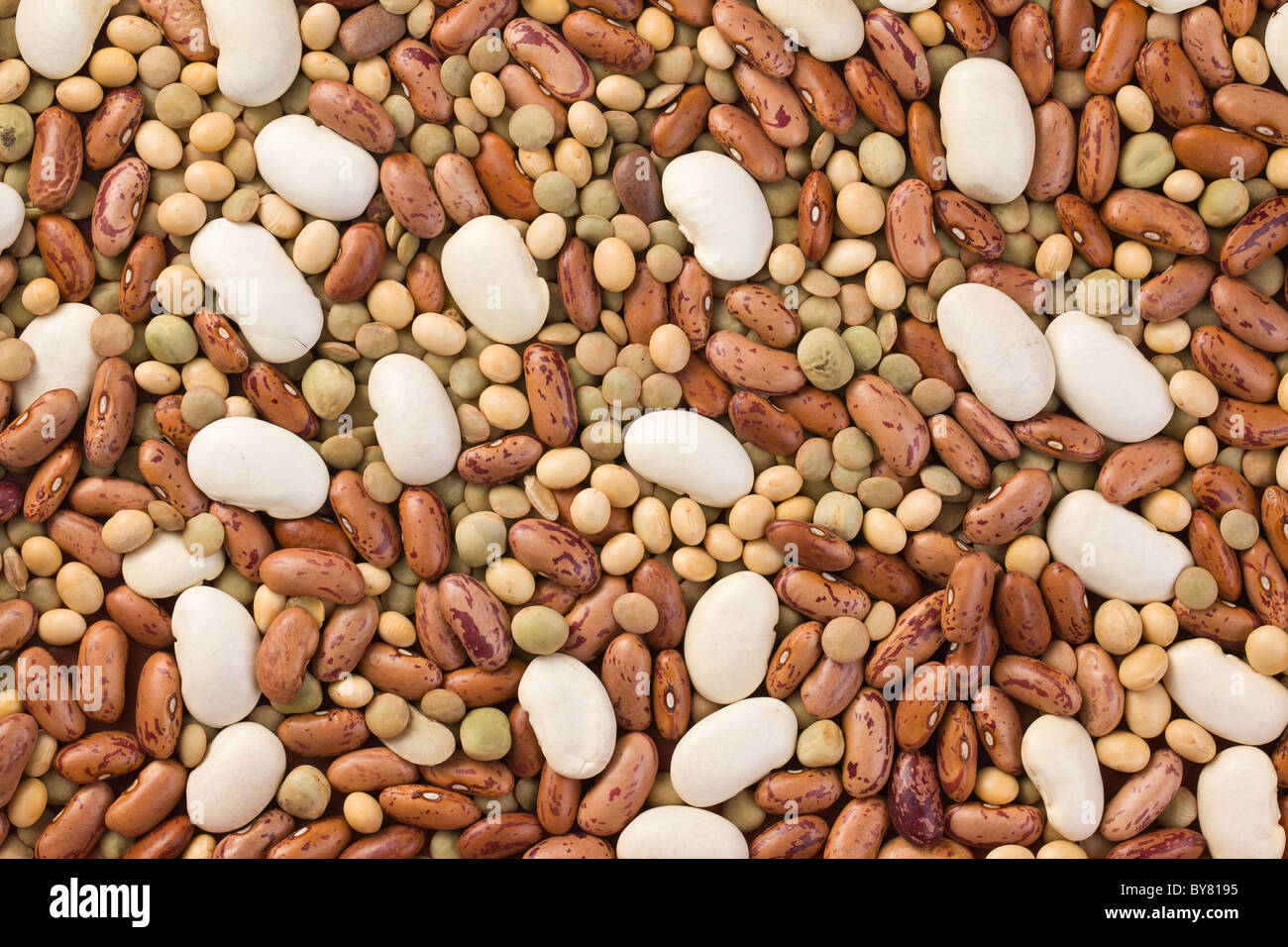 Foto-Schuss von gemischten Hülsenfrüchte Hintergrund Stockfoto