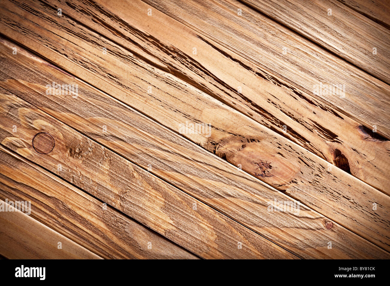 Bildstruktur von alten Holzbohlen. Stockfoto