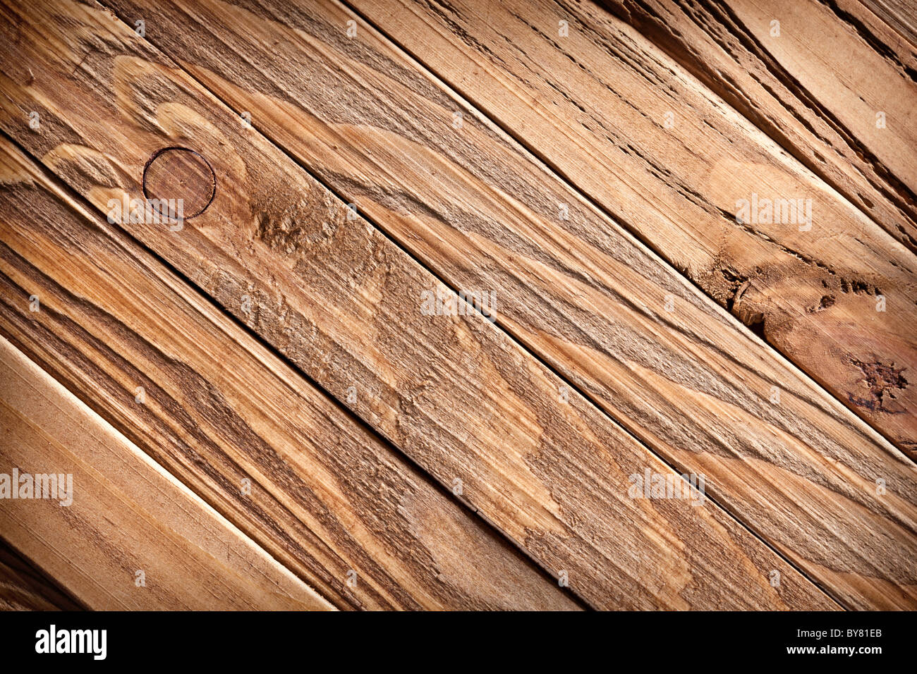 Bildstruktur von alten Holzbohlen. Stockfoto