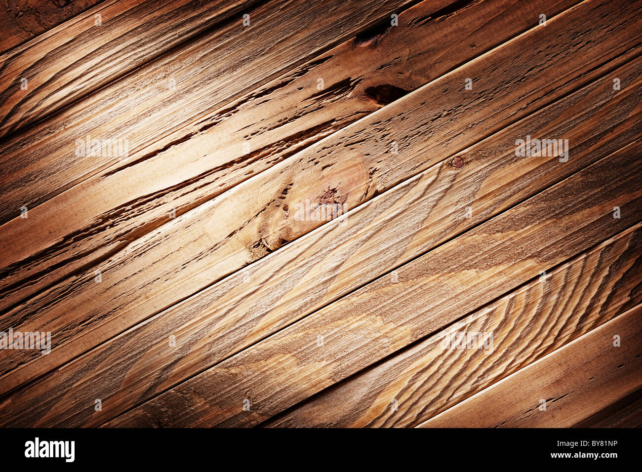 Bildstruktur von alten Holzbohlen. Stockfoto