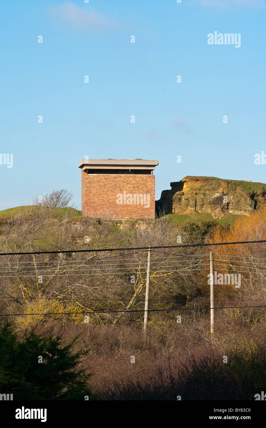 Zweiter Weltkrieg Batterie Beobachtungsposten Pett Ebene East Sussex England Stockfoto