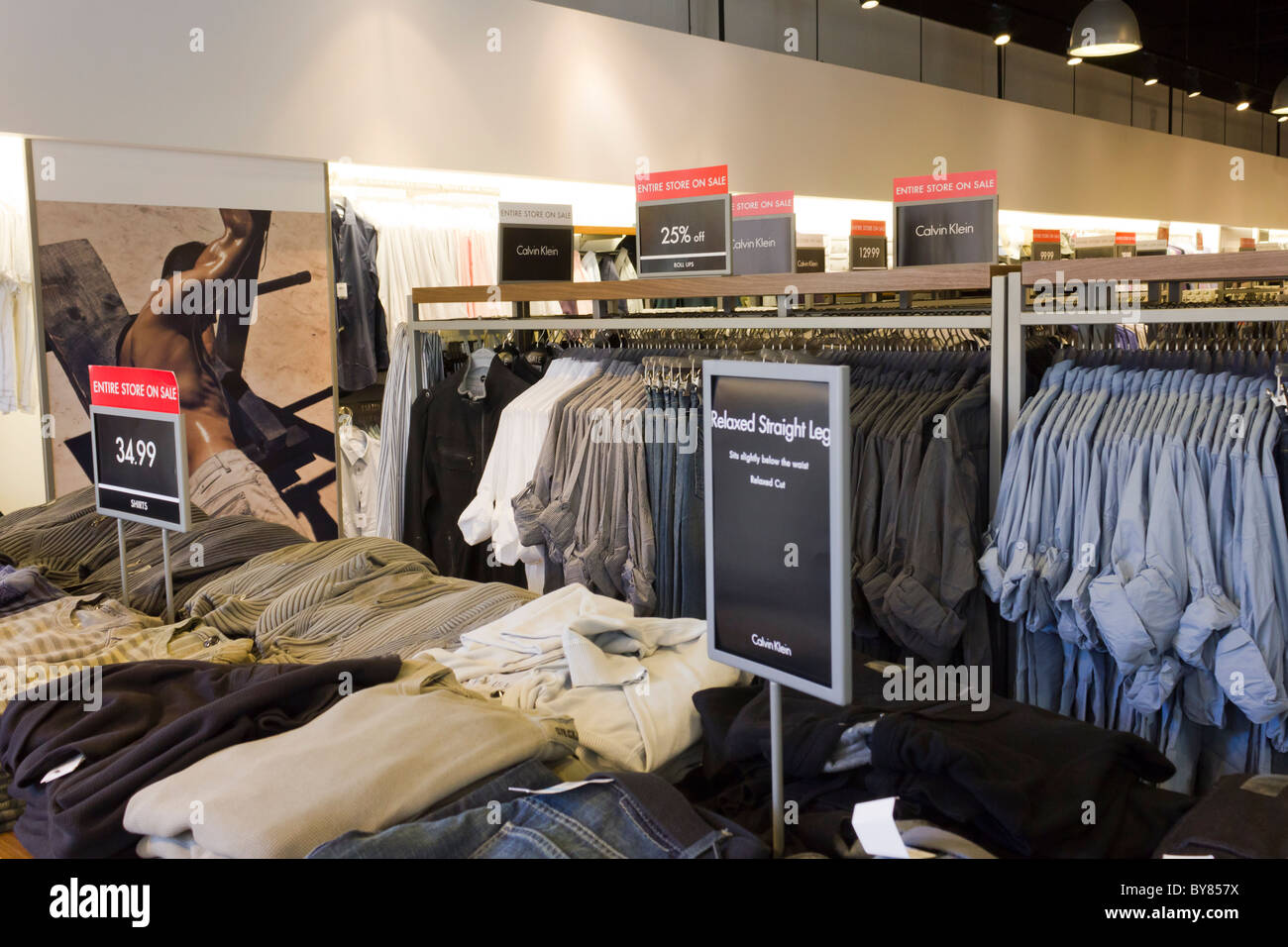 Calvin Klein Outlet Store, Chicago Premium Outlets, Aurora, Illinois, USA  Stockfotografie - Alamy