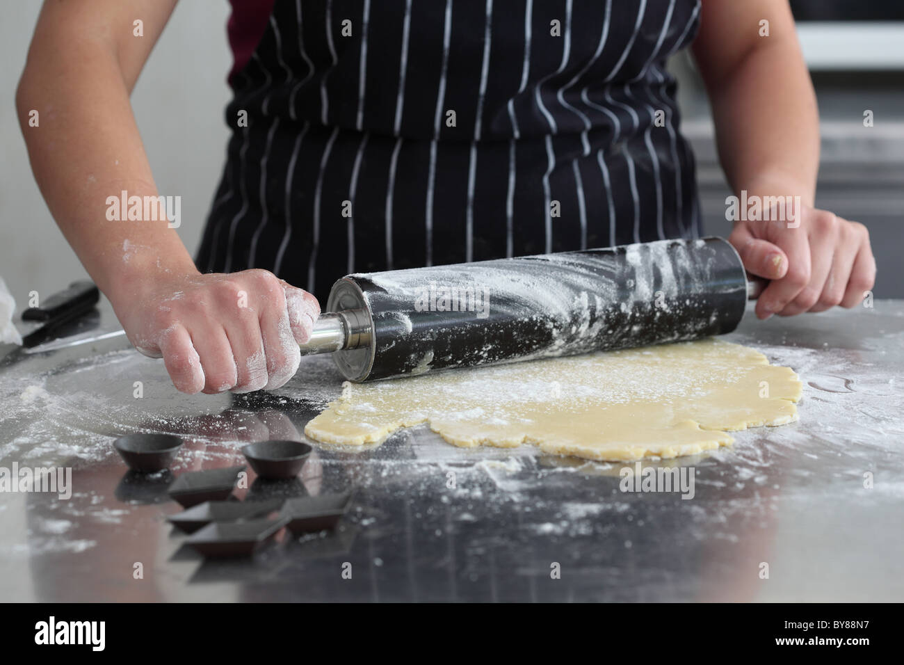 Kaukasische junge weiße Koch Stockfoto