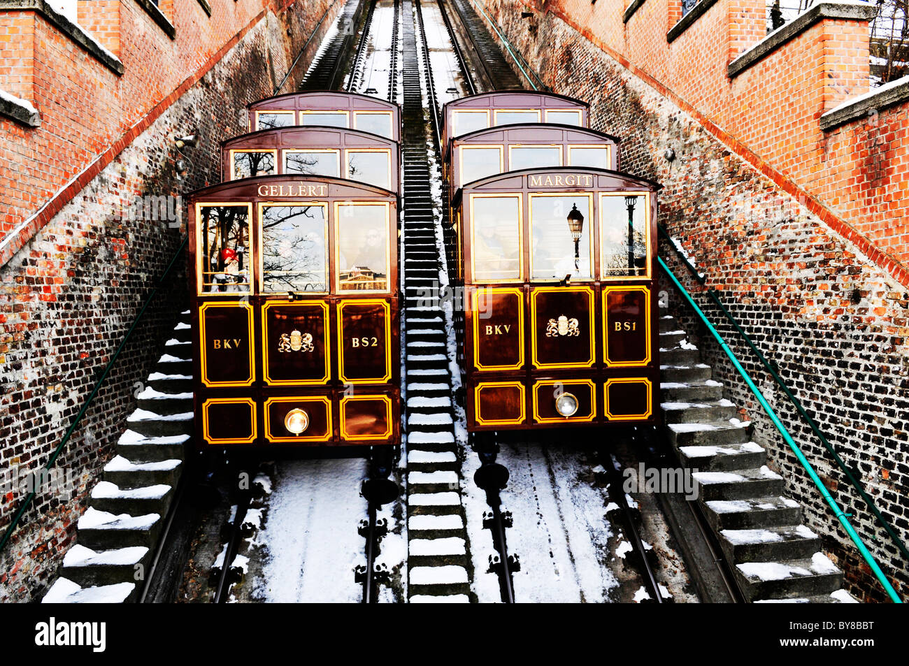 Waggon nach Buda Burg Ungarn Budapest Stockfoto