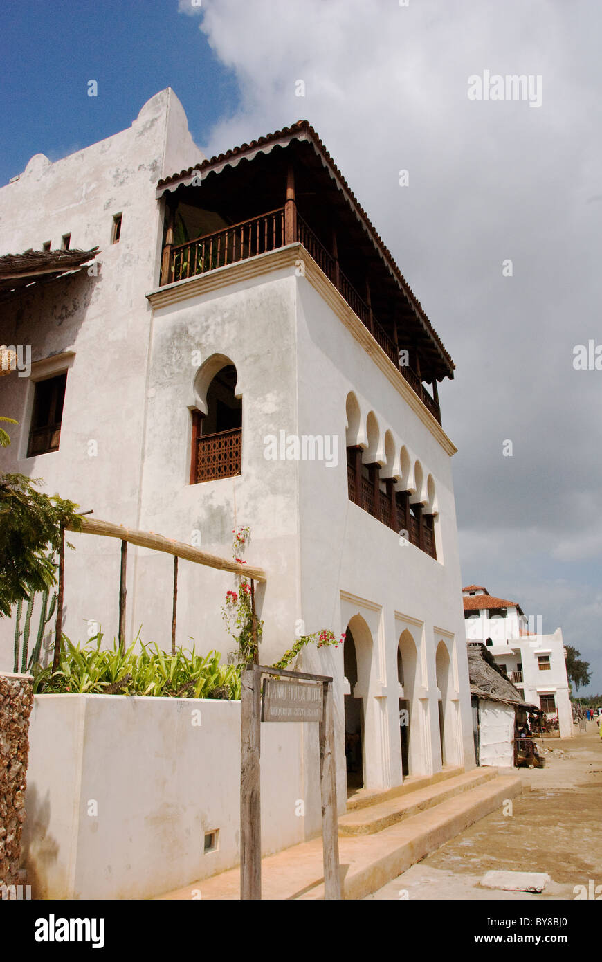 alte Gebäude Lamu Afrika Stockfoto