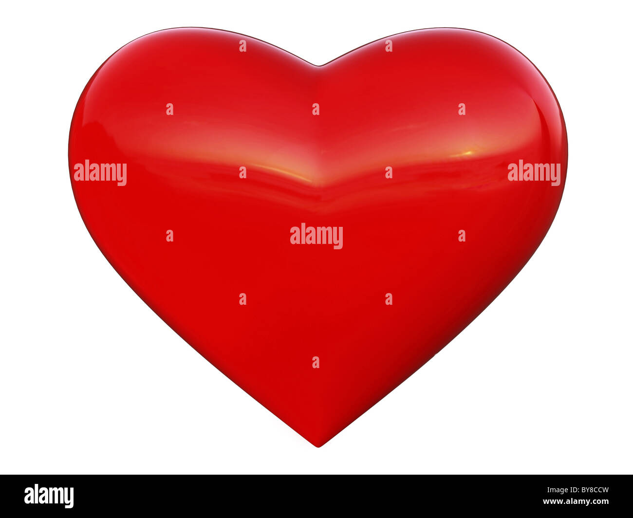 3D Render des rotes Herz für Valentinstag Stockfoto