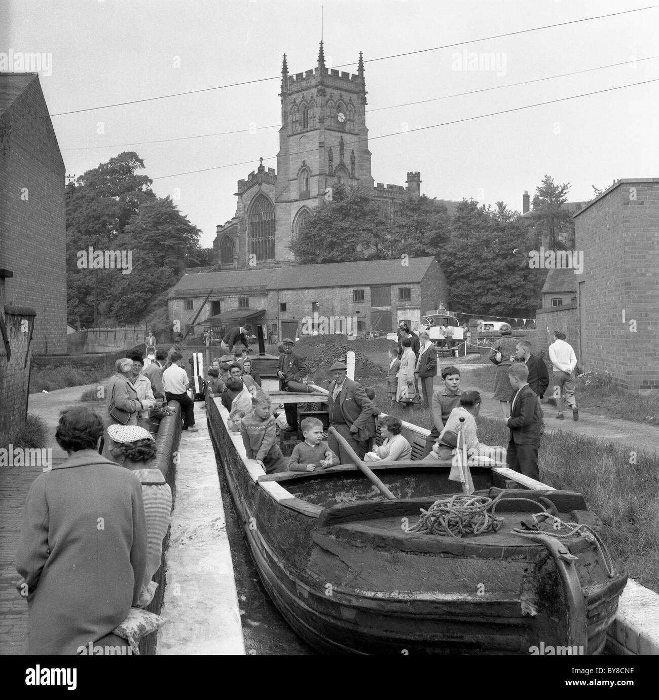 Kanal-Gesellschaft Bootsfahrt bei Kidderminster Boot Rallye 20.05.1961 Stockfoto