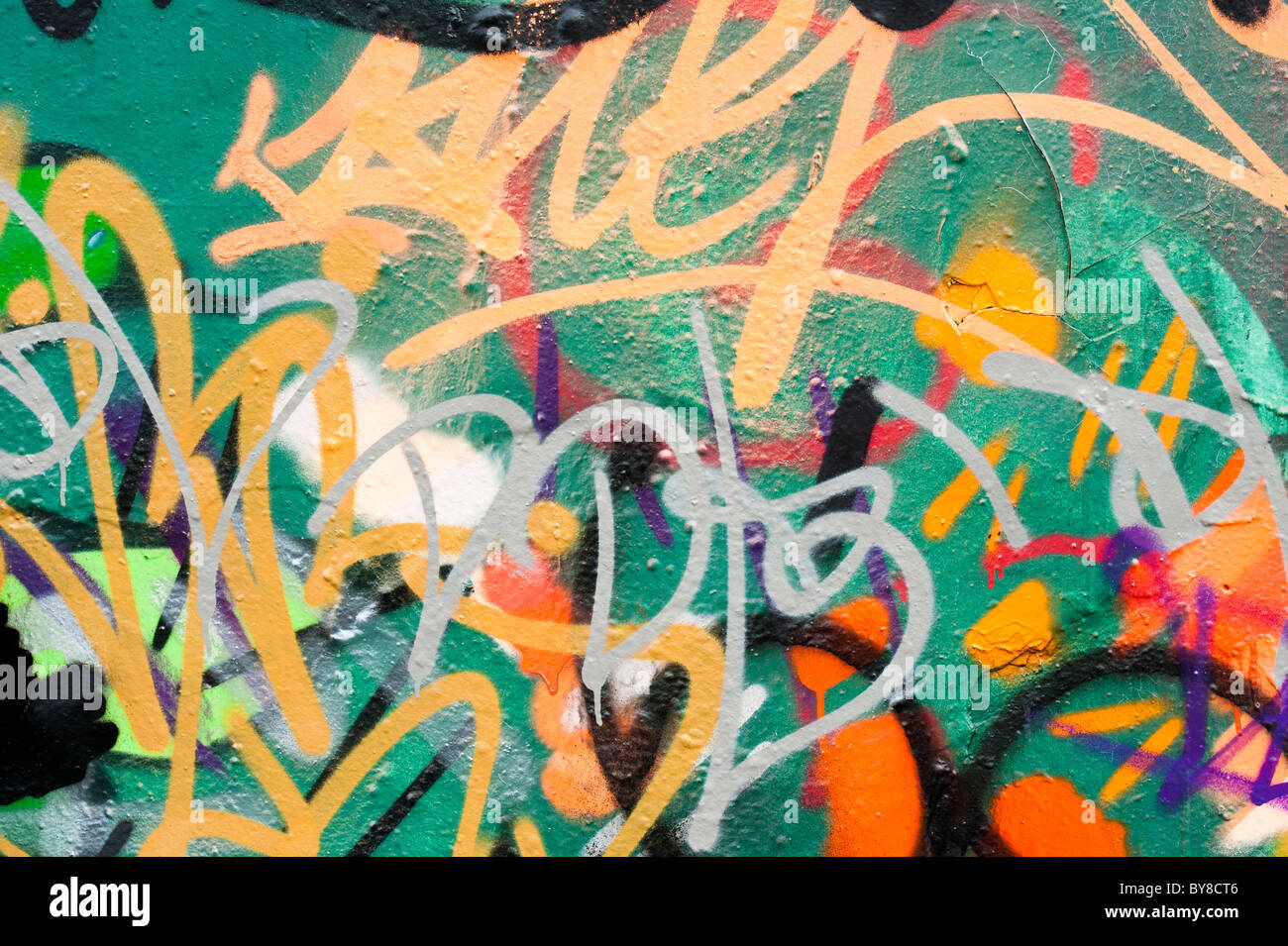 chaotisch graffiti Stockfoto