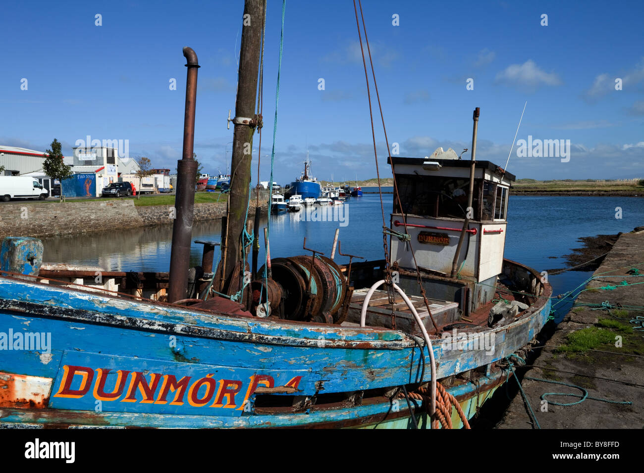 Der Fischerhafen in Killala, County Mayo, Irland Stockfoto