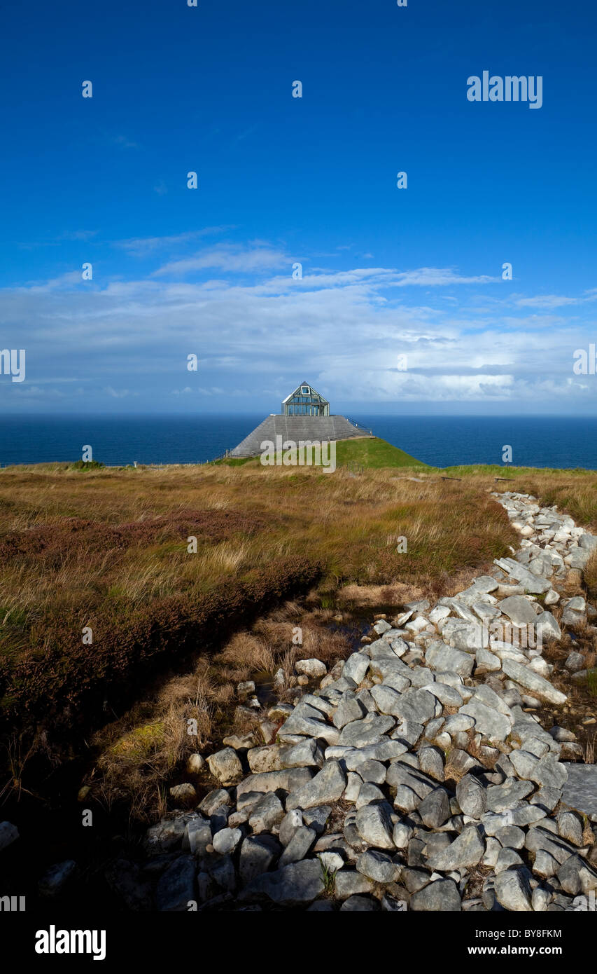 Award Winning Besucherzentrum in den Ceida Fields, eine 5.000 Jahre alte Feld System von Steinmauern, County Mayo, Irland Stockfoto