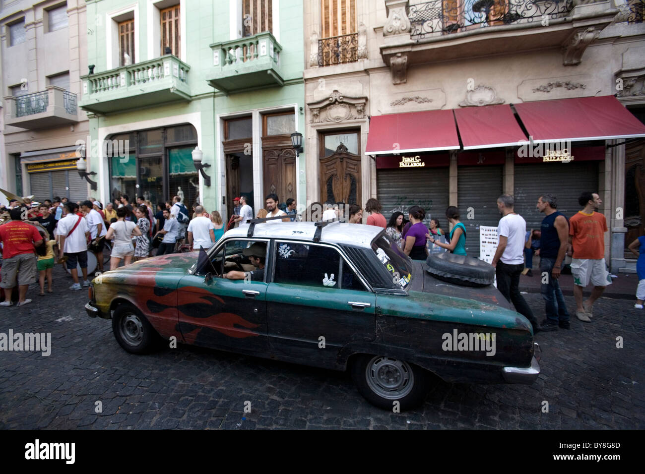 Altes Auto in San Telmo, Buenos Aires, Argentinien Stockfoto
