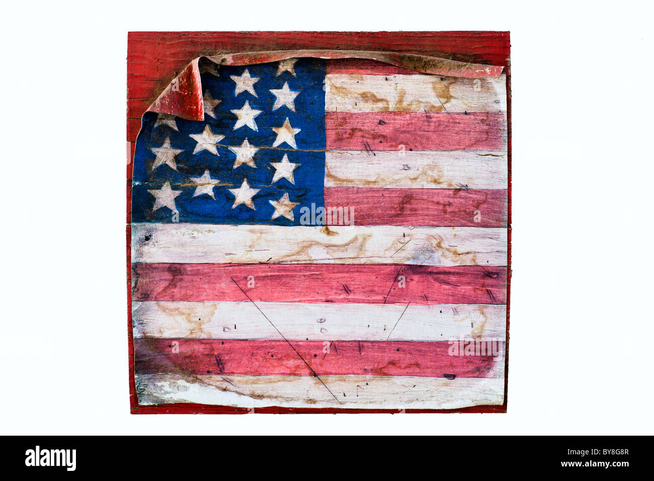 Künstlerisches Konzept der Flagge der Vereinigten Staaten von Amerika. Stockfoto