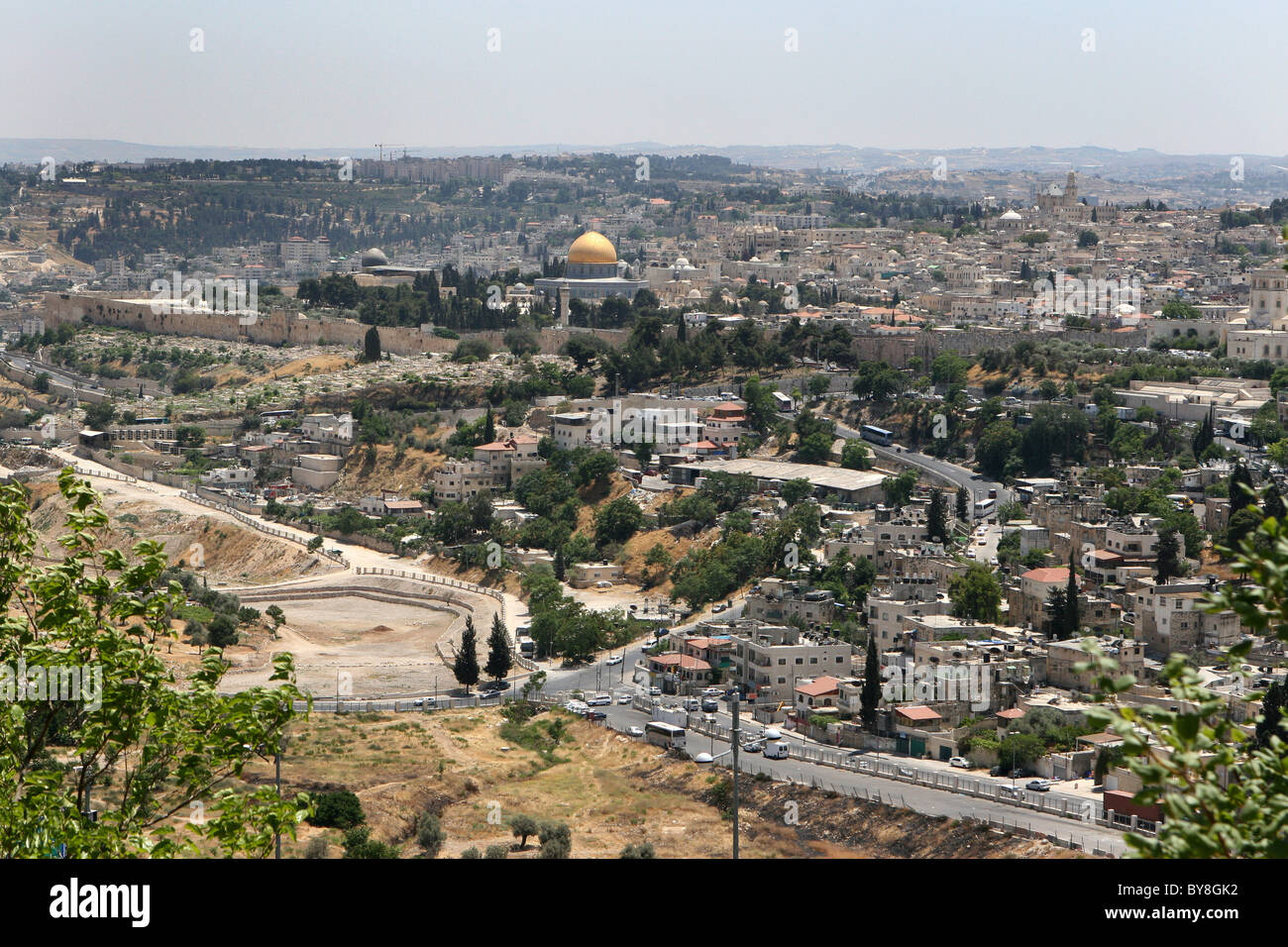 Die Heilige Stadt Jerusalem, Israel, ist die Welt-Epizentrum für mehrere Religionen einschließlich der christlichen, jüdischen und Islam glauben. Stockfoto