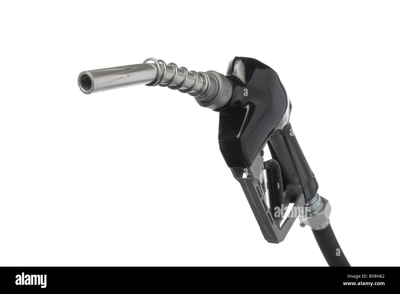 Benzin Gas Pumpe Düse Ausschnitt Stockfoto