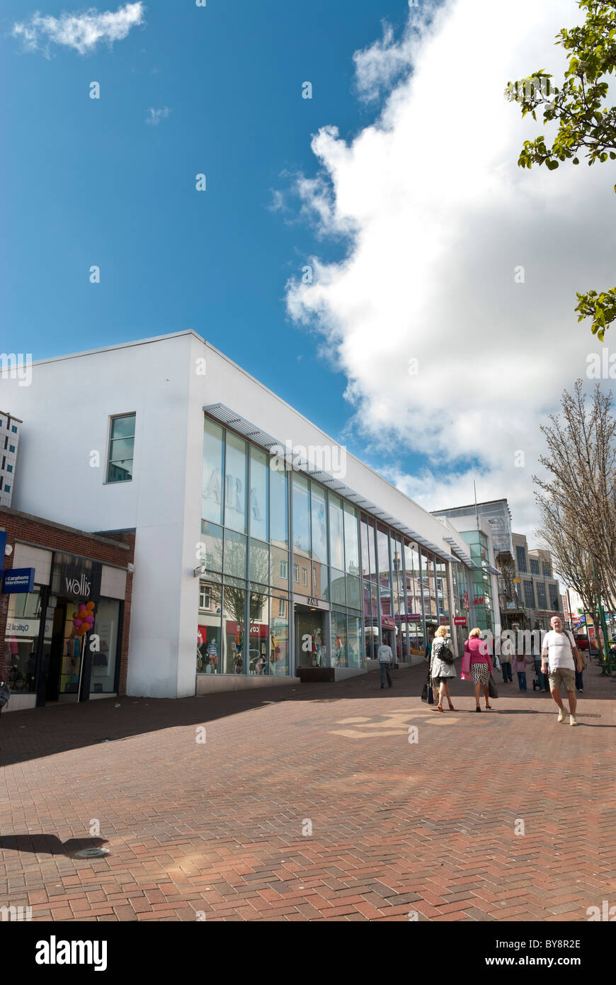 Einkaufsstraße von kommerziellen Rd Bournemouth Stadtzentrum Stockfoto