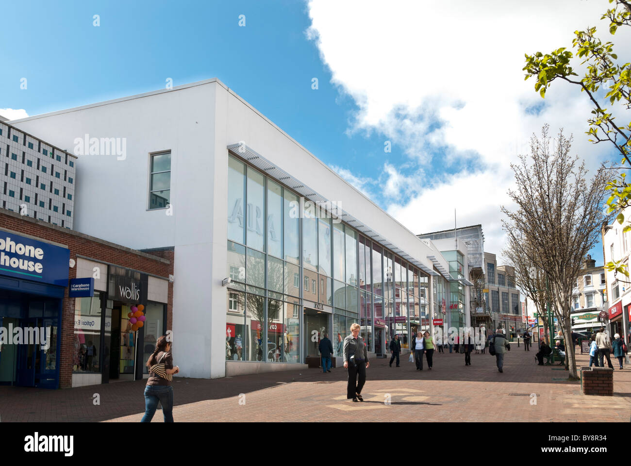 Einkaufsstraße von kommerziellen Rd Bournemouth Stadtzentrum Stockfoto