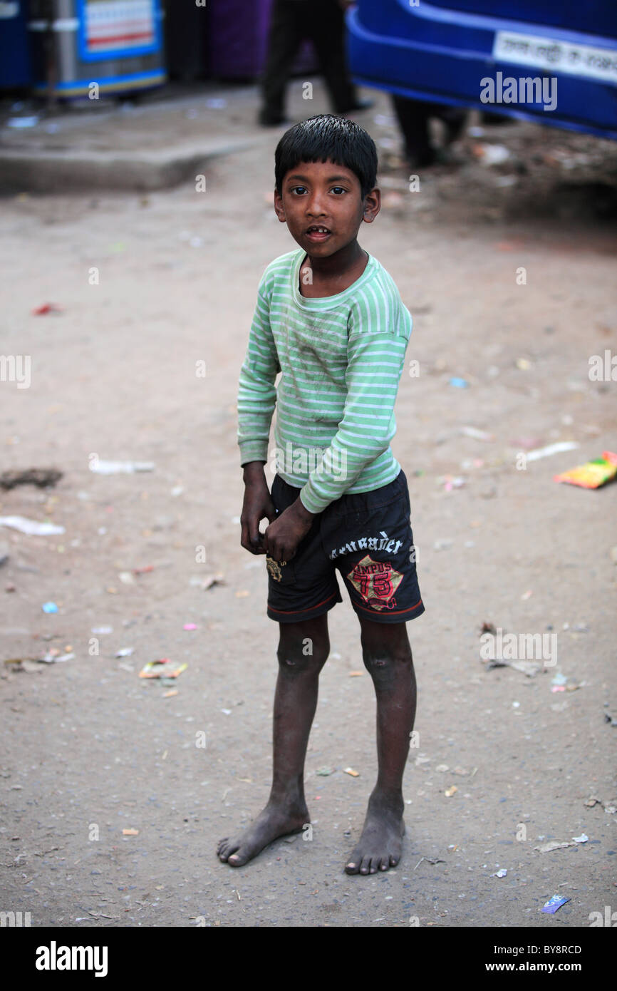 Armen Straßenkind in südlichen Bangladesch Stockfoto