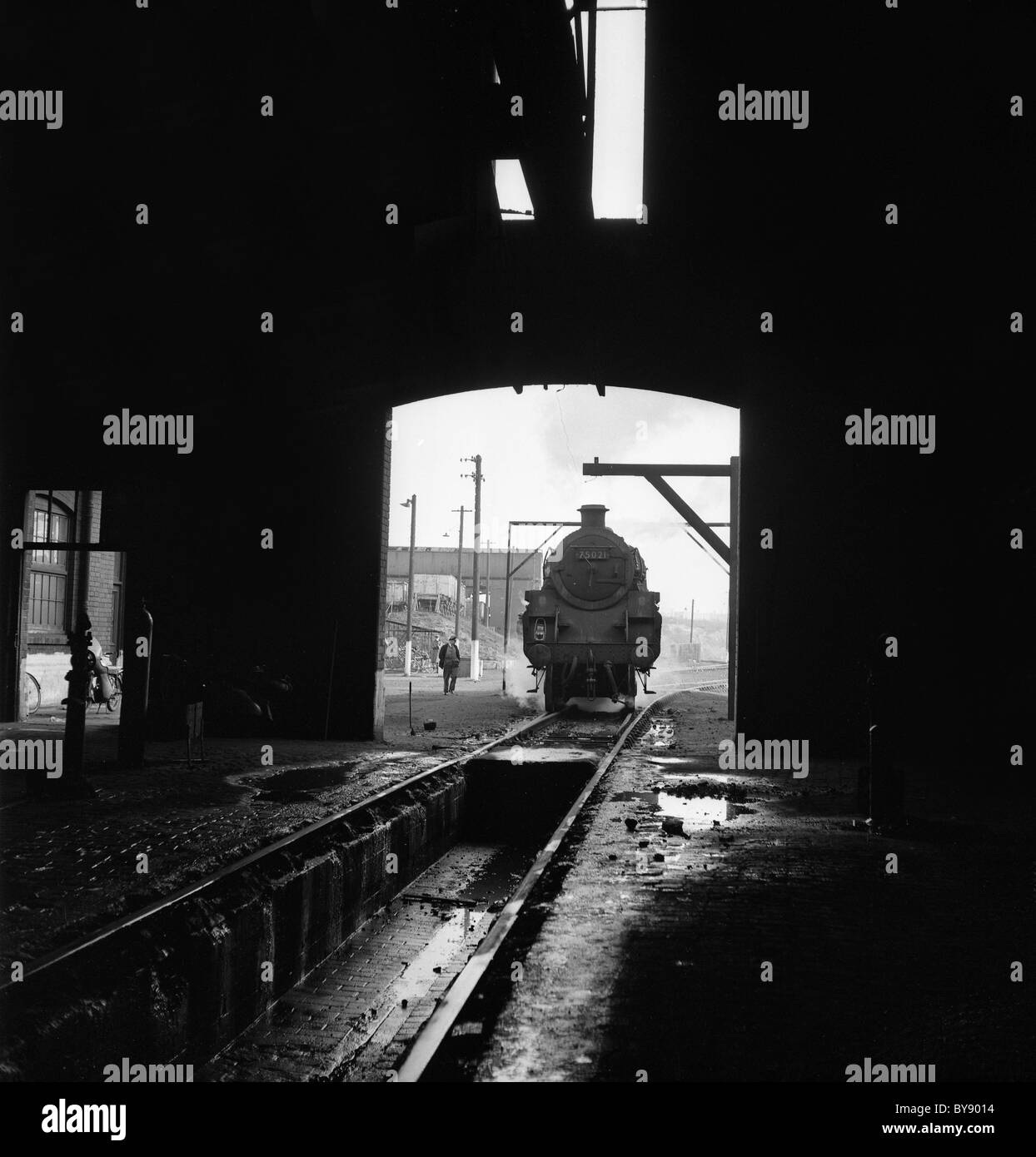 Dampflokomotiven in Oxley Sheds Wolverhampton 1967 Großbritannien 1960er JAHRE BILD VON DAVID BAGNALL Stockfoto