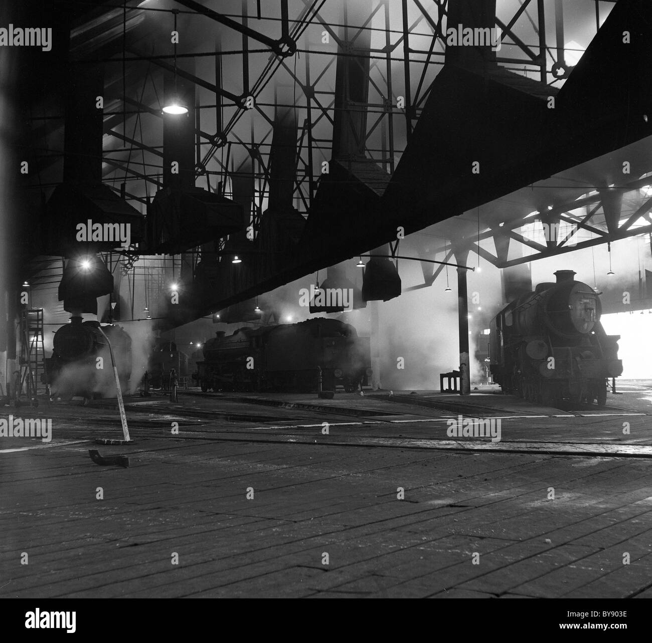 Dampflokomotiven in Oxley Sheds Wolverhampton 1967 Großbritannien 1960er JAHRE BILD VON DAVID BAGNALL Stockfoto