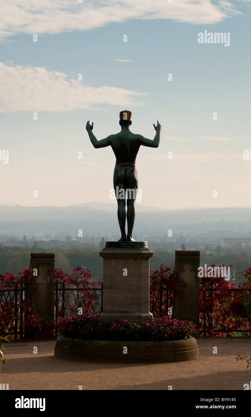 Statue am Schoss Eckberg in Dresden, Sachsen, Deutschland, Europa Stockfoto