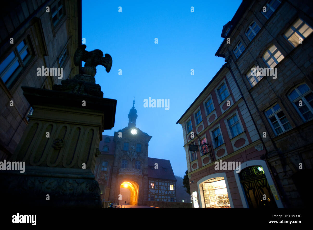 Morgendämmerung in Bamberg, Bayern, Deutschland, Europa Stockfoto