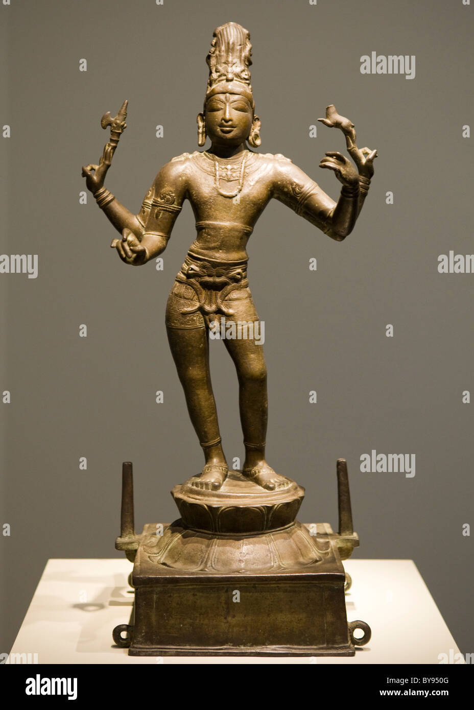 Bronzeskulptur von Shiva Vinadhara - Indien, ca / 950 (Chola Dynastie) Stockfoto