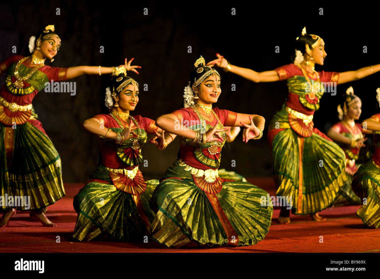 Mamallapuram-Tanz-Festival 2011.  Einen Monat lang Feier von klassische Musik und Tanz aus allen Teilen von Indien. Stockfoto