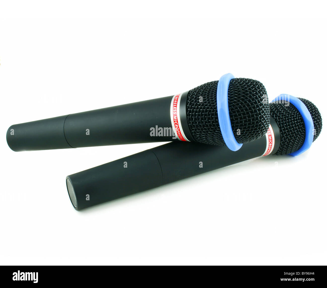 Zwei drahtlose Mikrofone Stockfoto