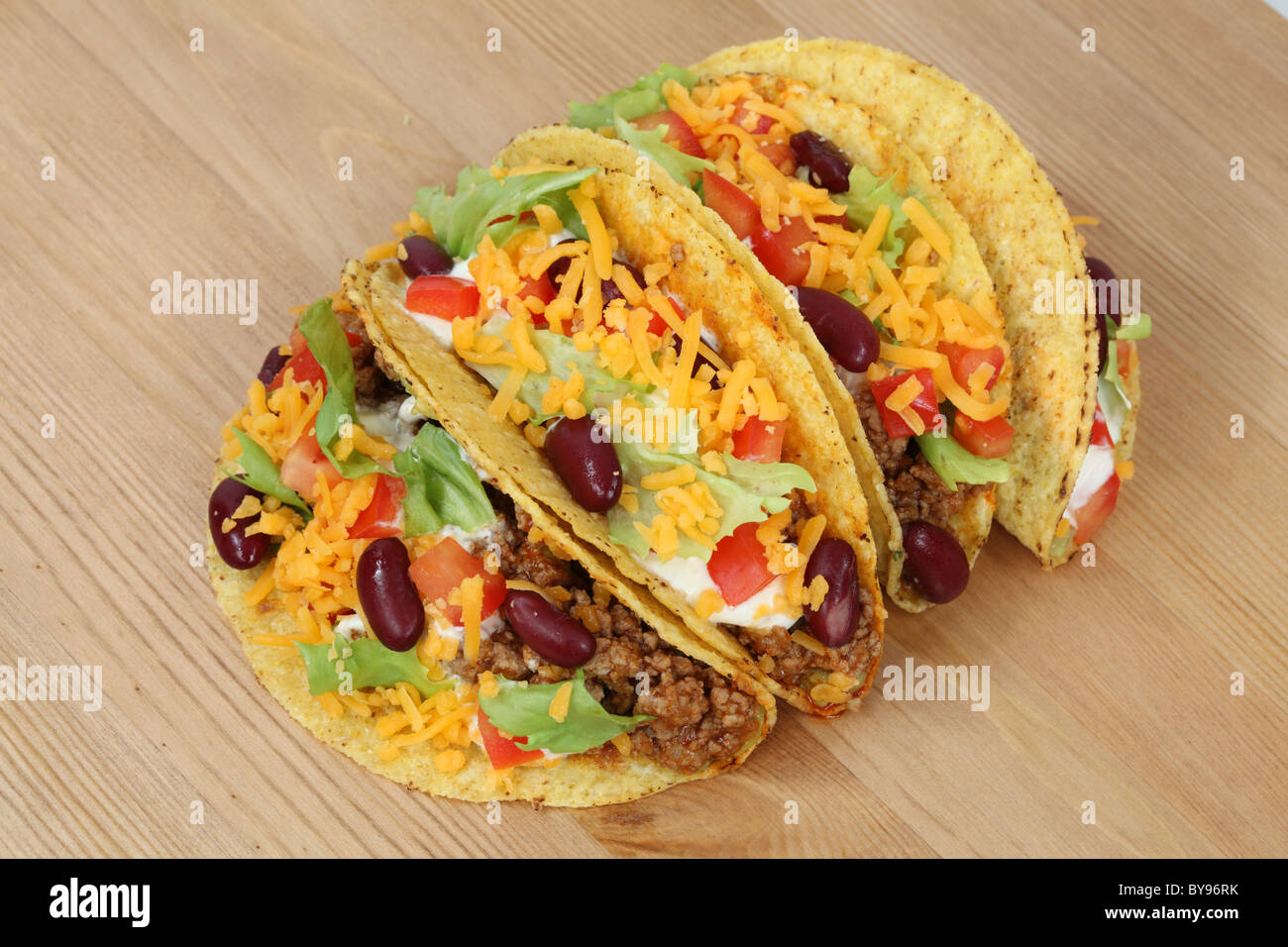 Mexikanisches Essen - lecker Tacos Stockfoto