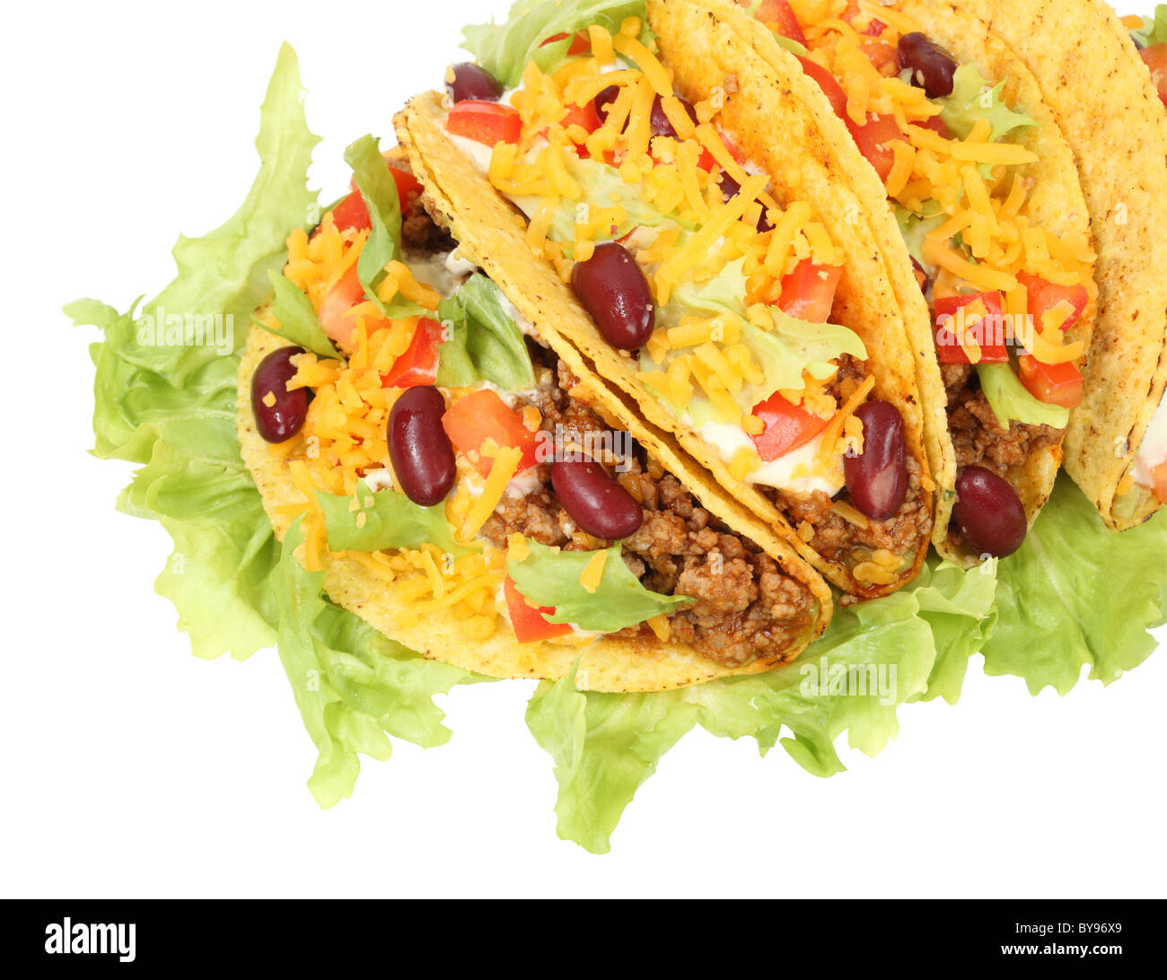 Köstliche mexikanische tacos Stockfoto