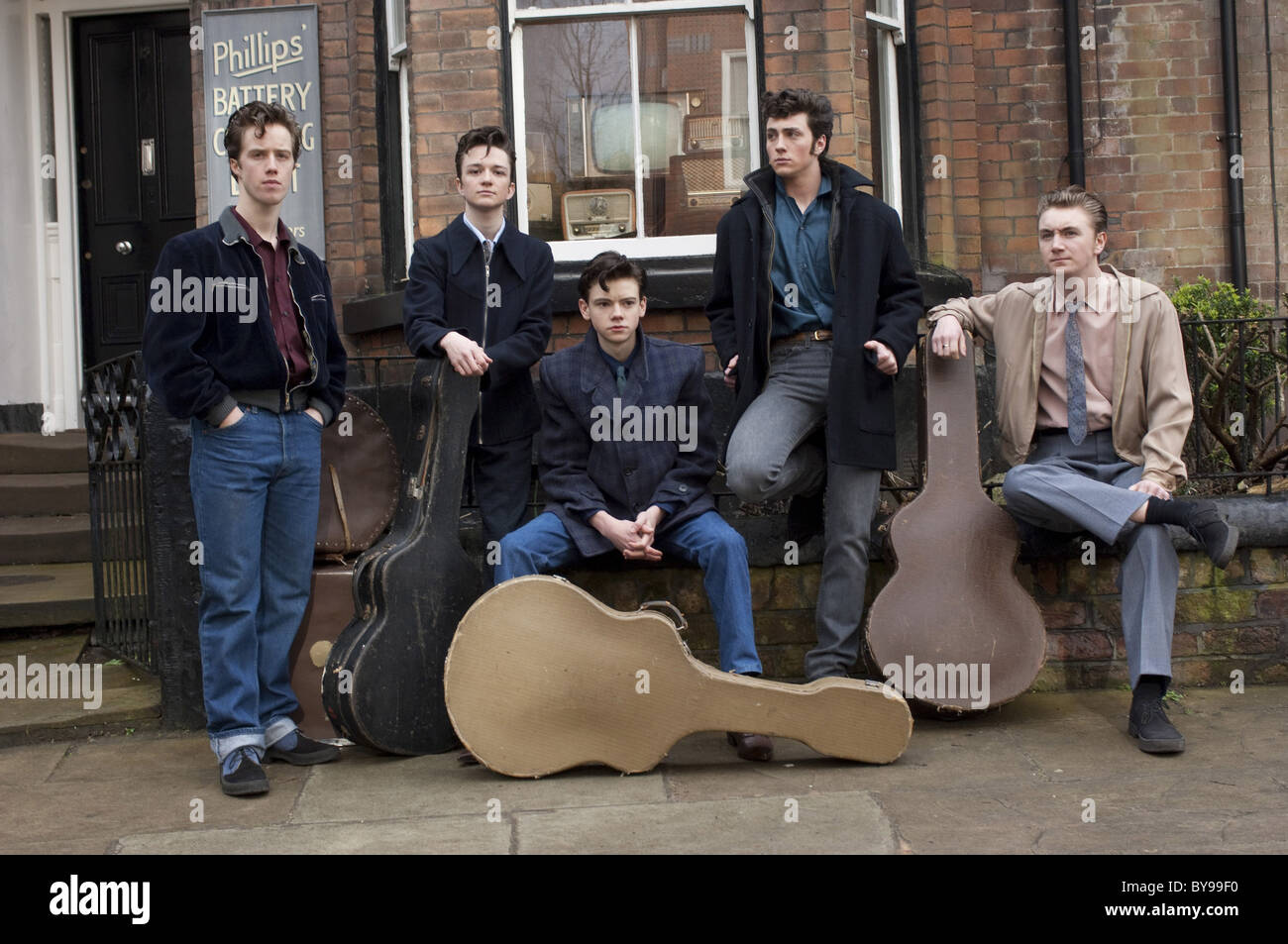 Nowhere Boy Jahr 2009 UK / Kanada Direktor Sam Taylor-Wood Sam Wilmott, Sam Bell, Thomas Sangster, Aaron Johnson, Frazer Stockfoto