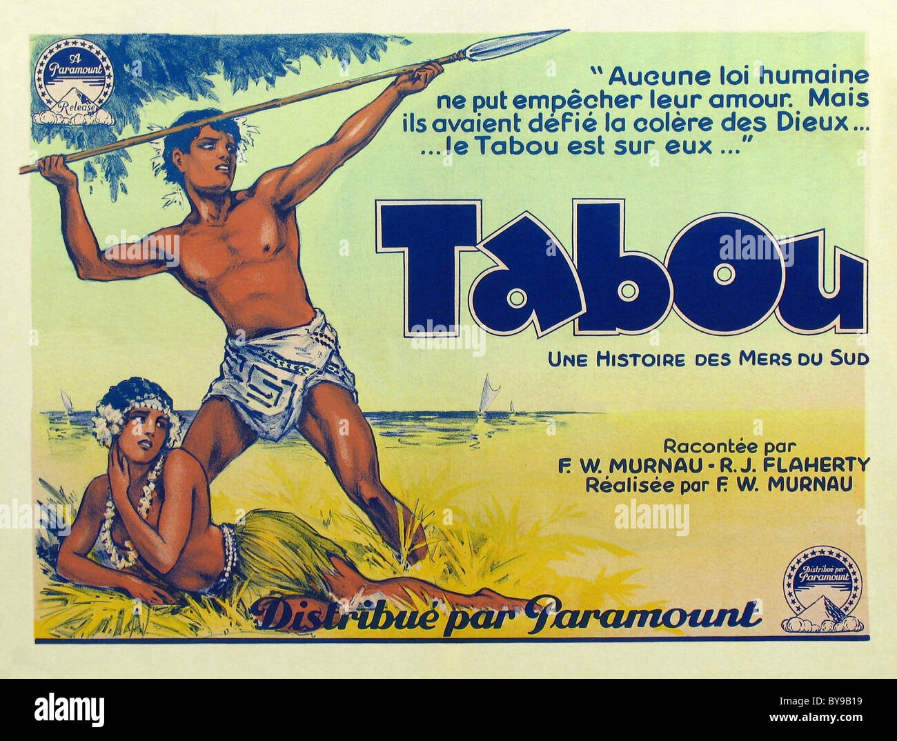 Tabu: Eine Geschichte von der Südsee-Jahr: 1931 - USA Regie: Robert J. Flaherty f.w. Murnau Filmplakat (Fr) Stockfoto