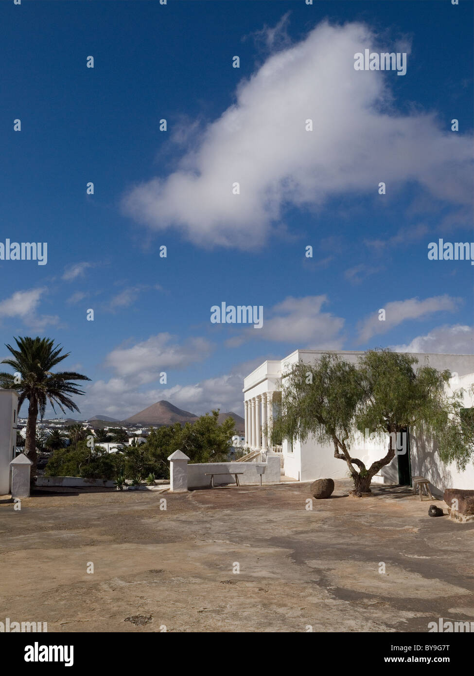 Traditionelles Landhaus Gebäude an der El Patio Museum Lanzarote Stockfoto