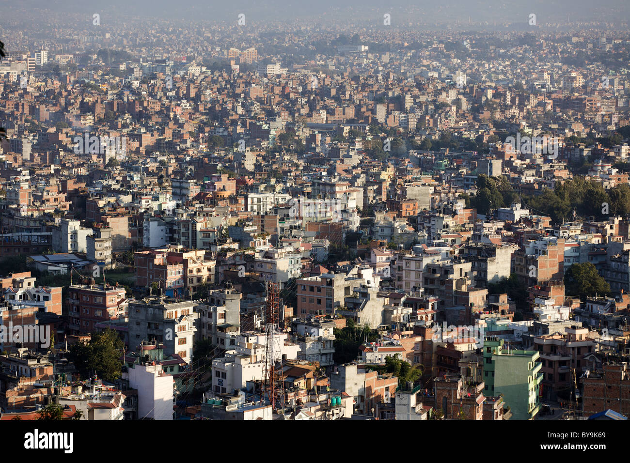 große Ansicht der Stadt Kathmandu, nepal Stockfoto