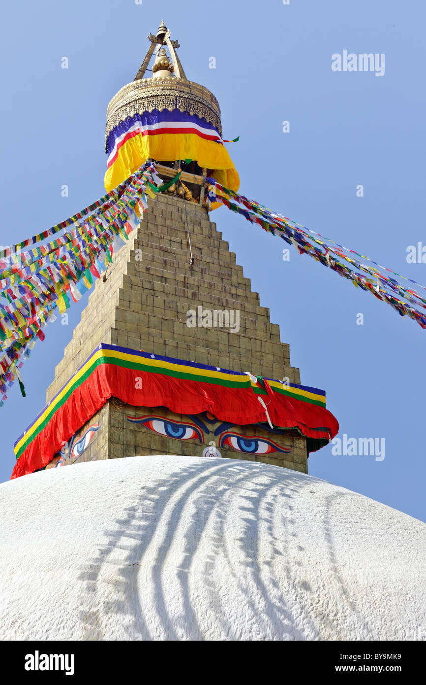Bodhnath Stupa in Kathmandu, Nepal Stockfoto